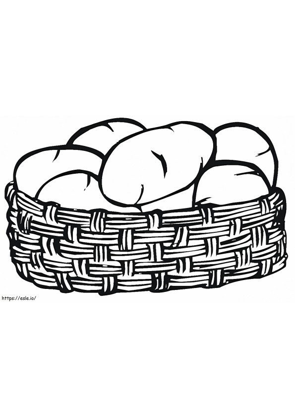 A Basket Tomatoes A4 coloring page