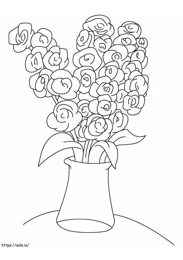 Flores de gladiolo 10 para colorear