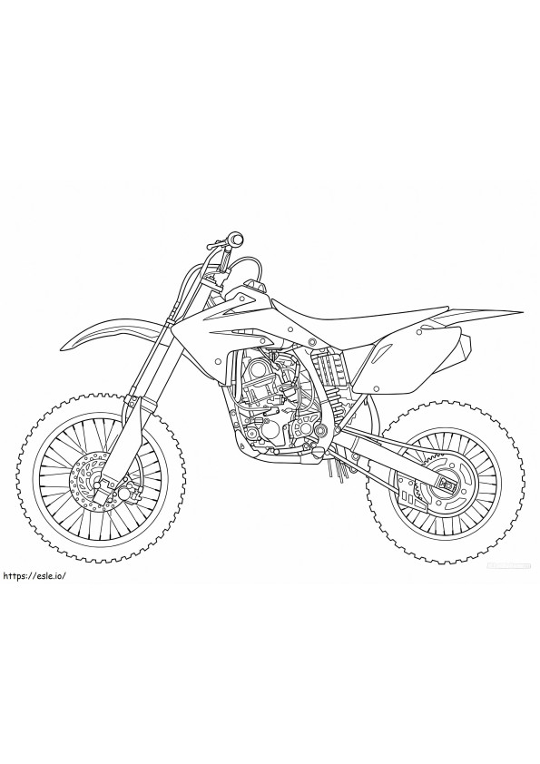 Coloriage Moto de sport à imprimer dessin