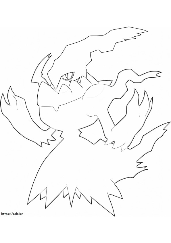 Coloriage Pokémon Dark Rai 2 à imprimer dessin