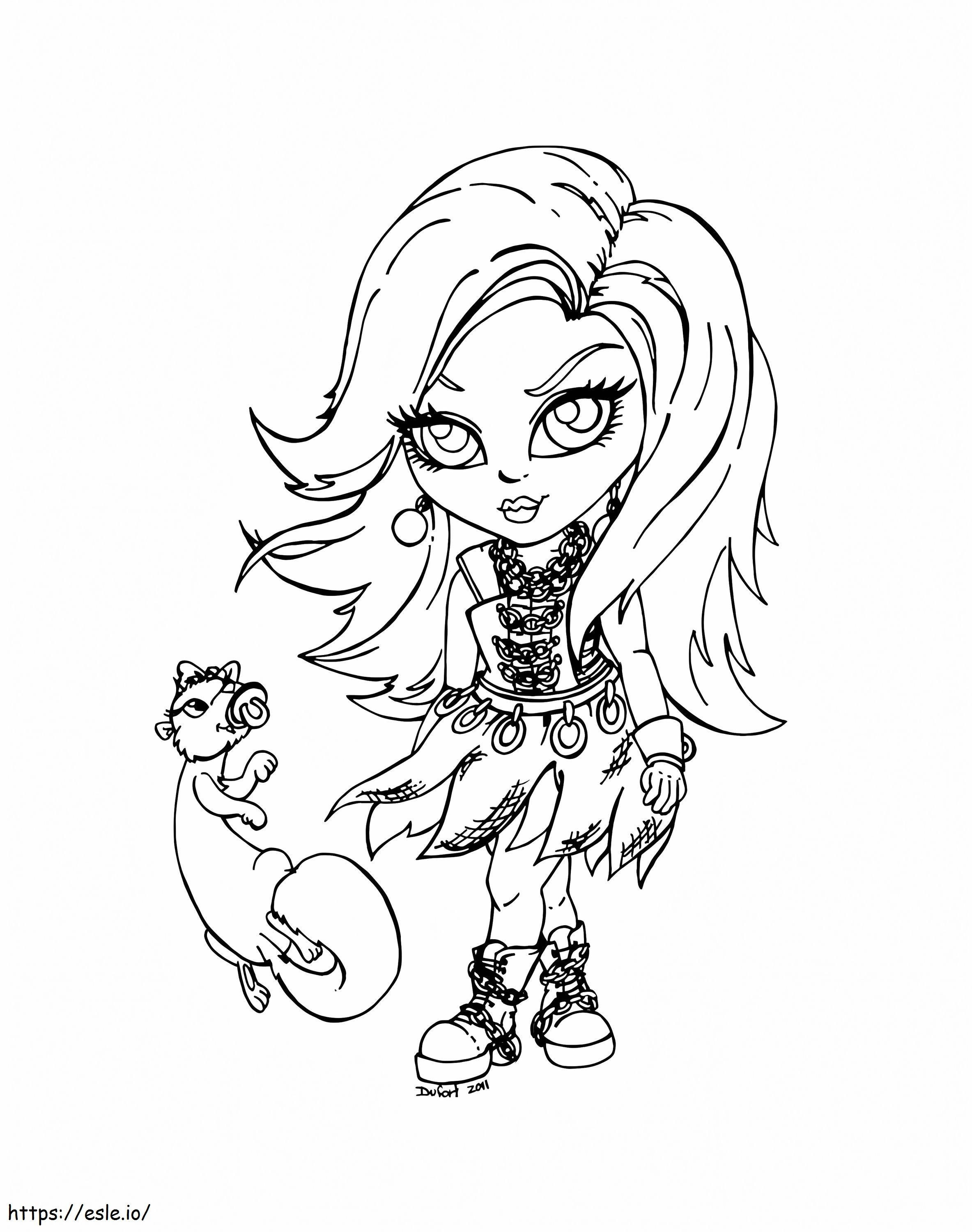 Awesome Baby Monster High coloring page