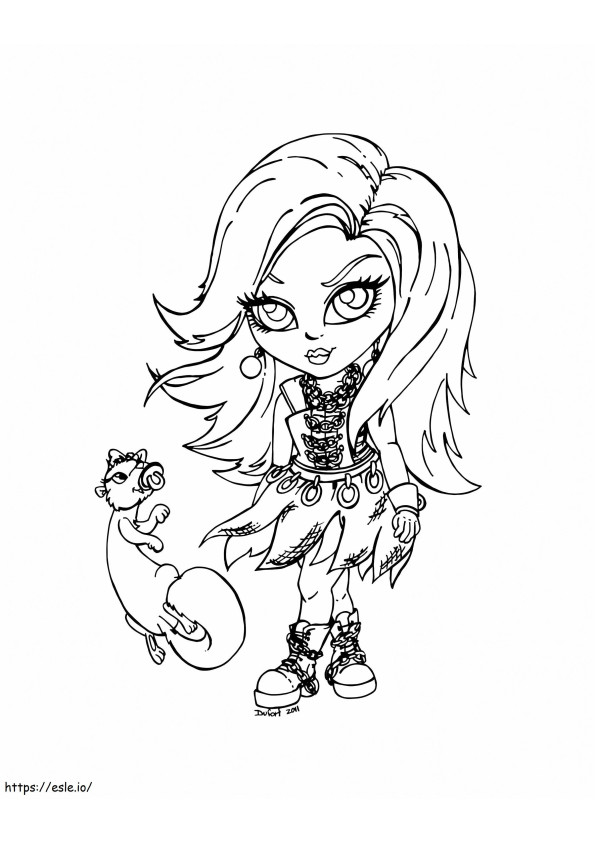 Awesome Baby Monster High coloring page