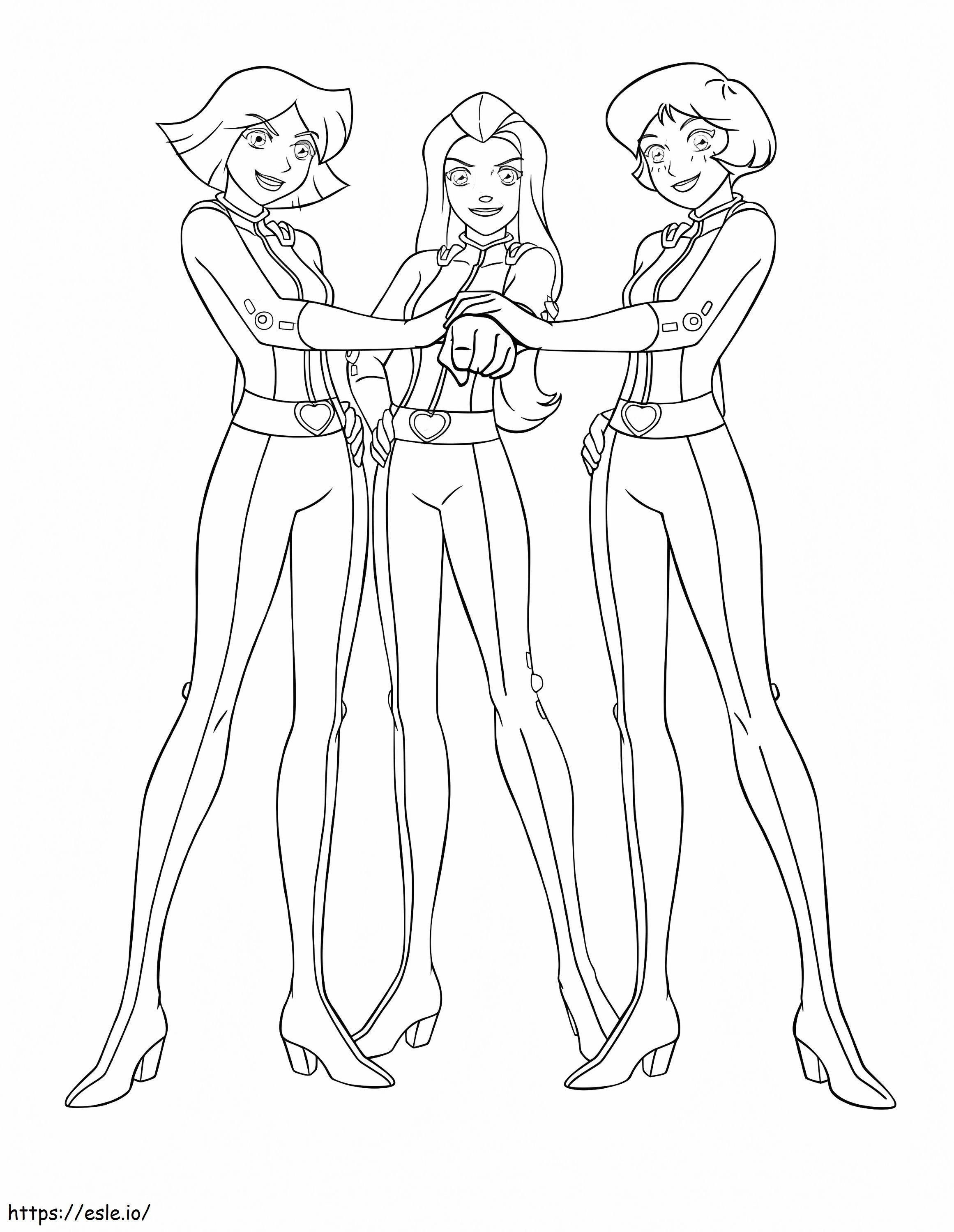 Cool Totally Spies para colorir