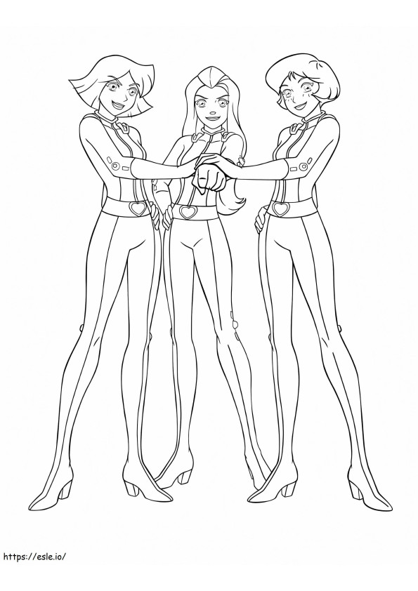 Cool Totally Spies coloring page