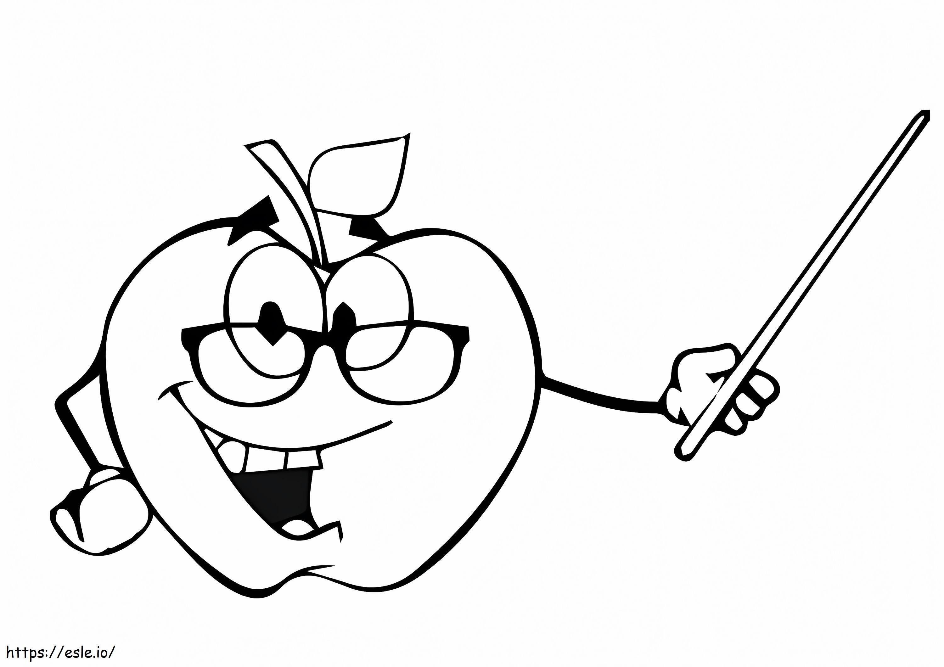 Apple Professor coloring page