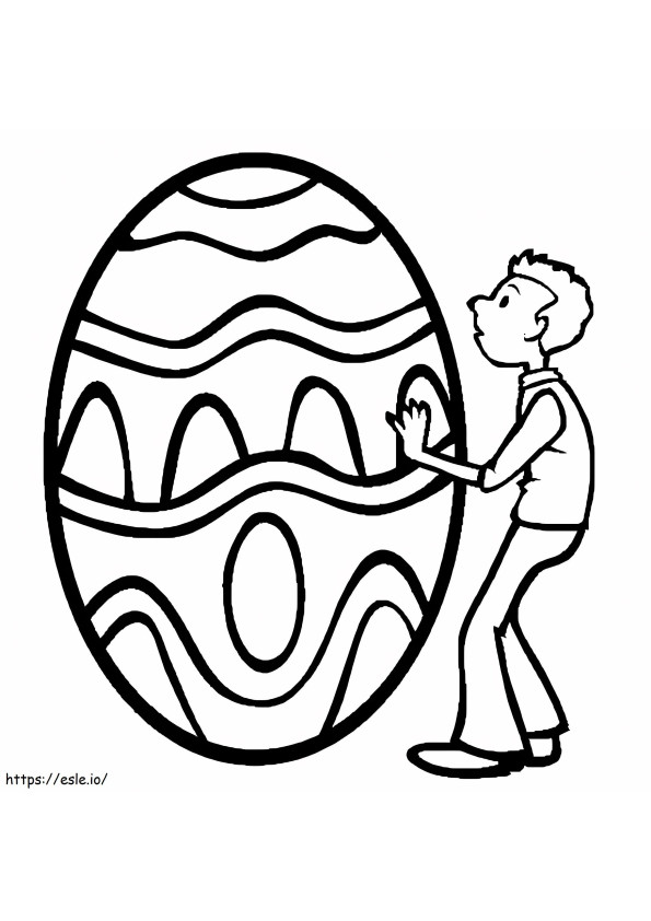 Child With Easter Egg coloring page