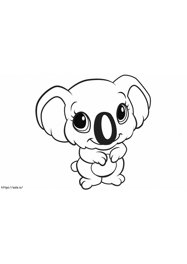 Cute Koala Smiling coloring page