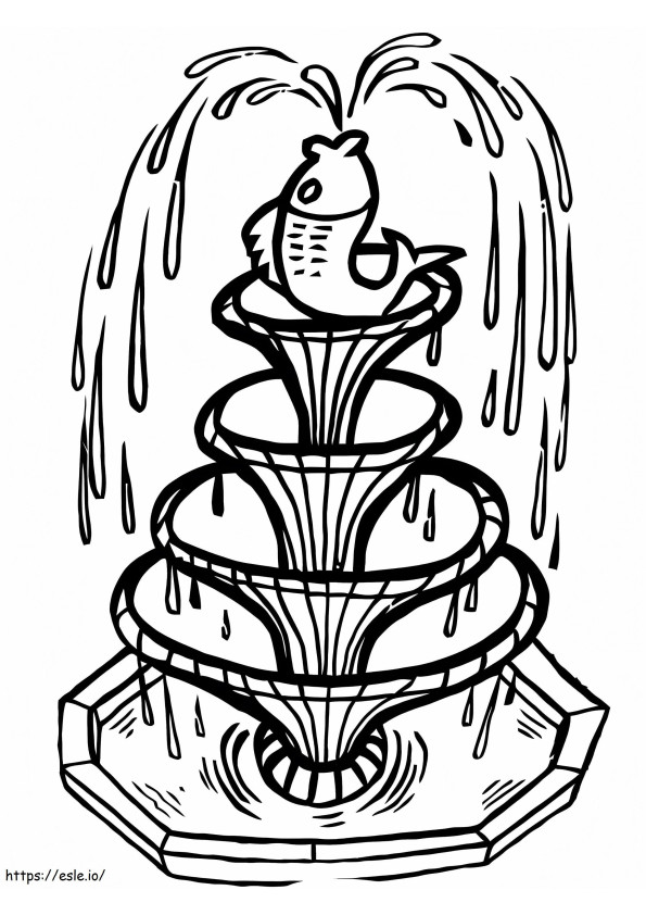 Fountain Printable coloring page