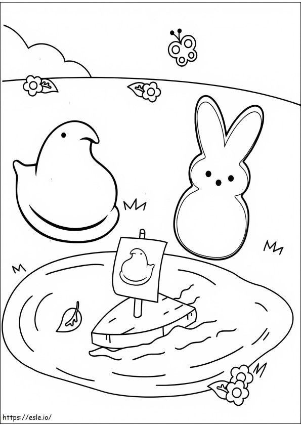 Marshmallow Peeps For Children coloring page