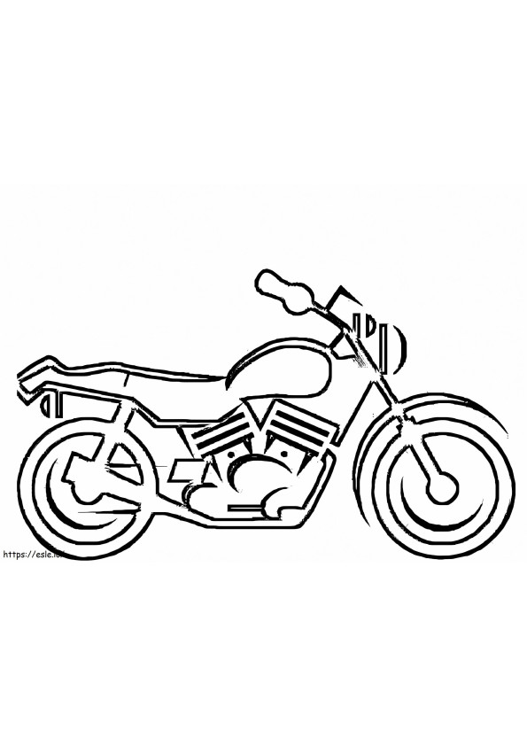 Moottoripyörä värityskuva