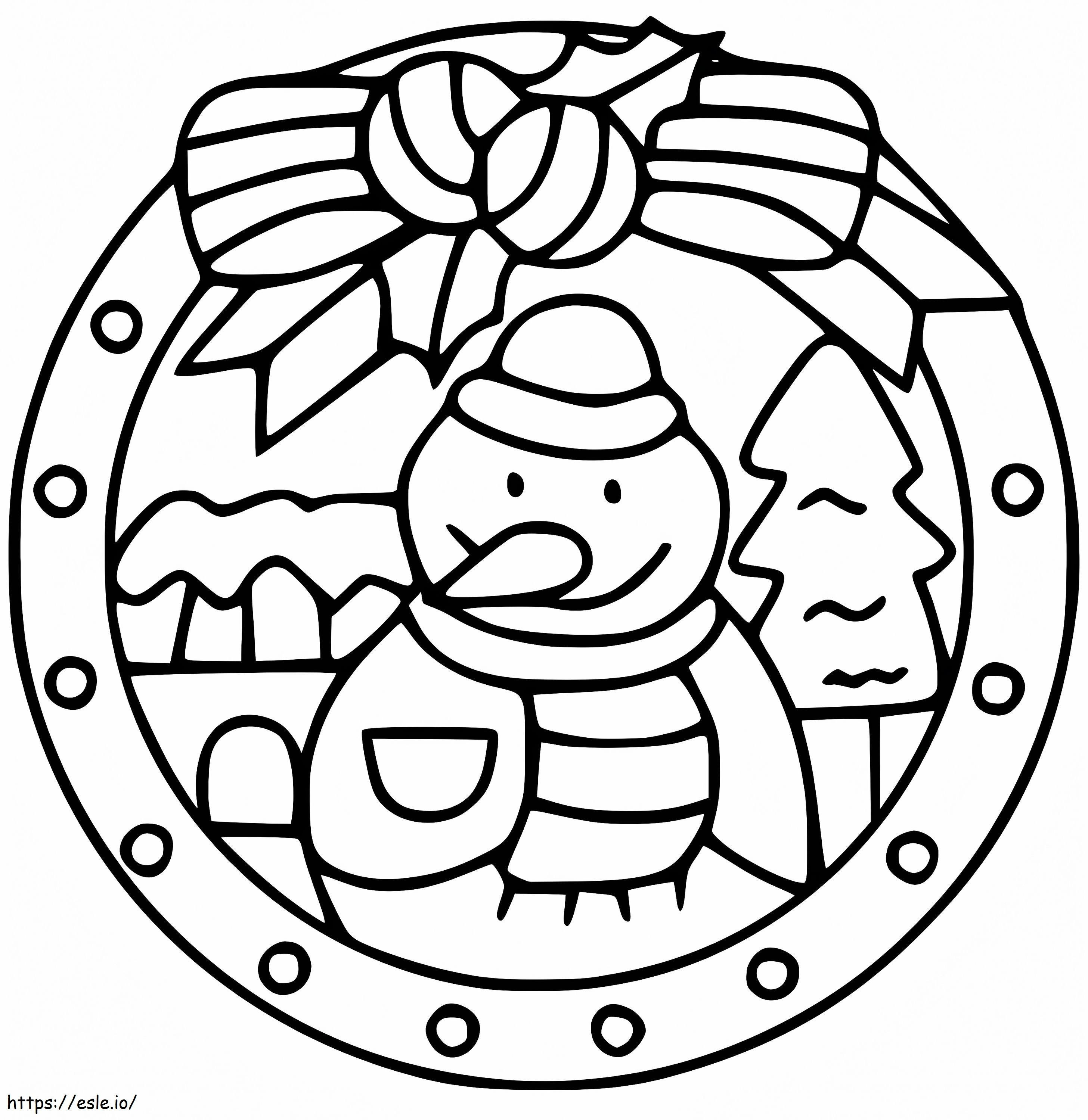 Coloriage Mandala de Noël 10 à imprimer dessin