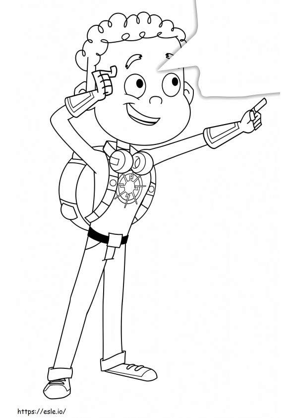 AJ Gadgets Hero Elementary coloring page