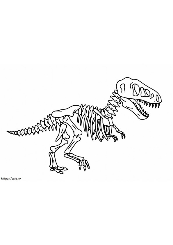 T Rex Coloring Template 4 coloring page