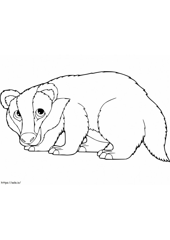 Badger 4 coloring page