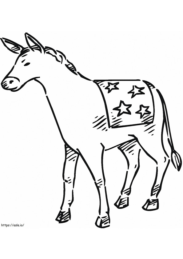 Democrat Donkey coloring page