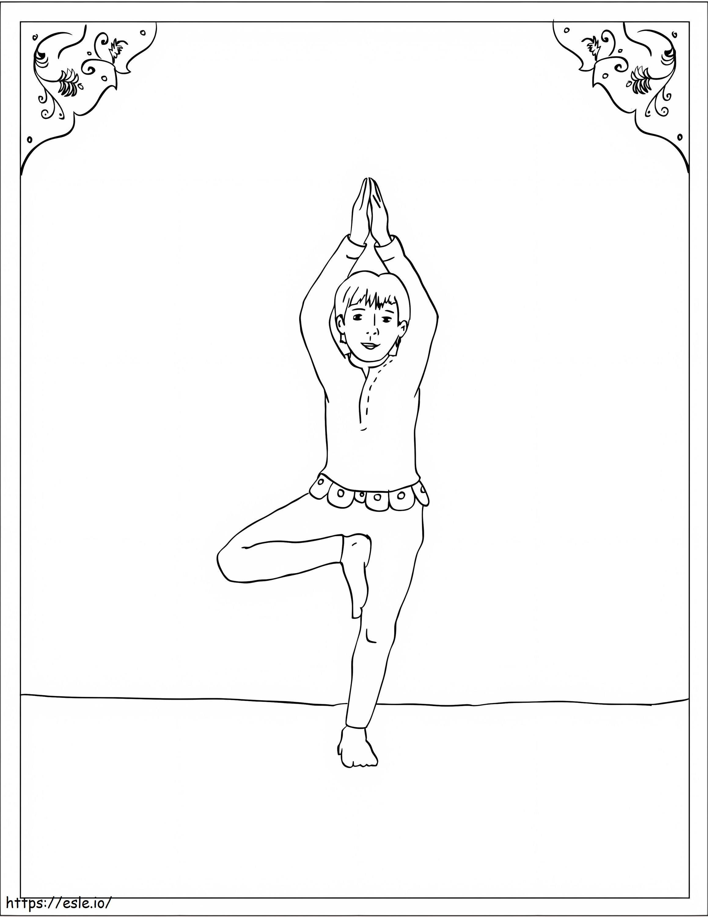 Darmowa joga do druku kolorowanka
