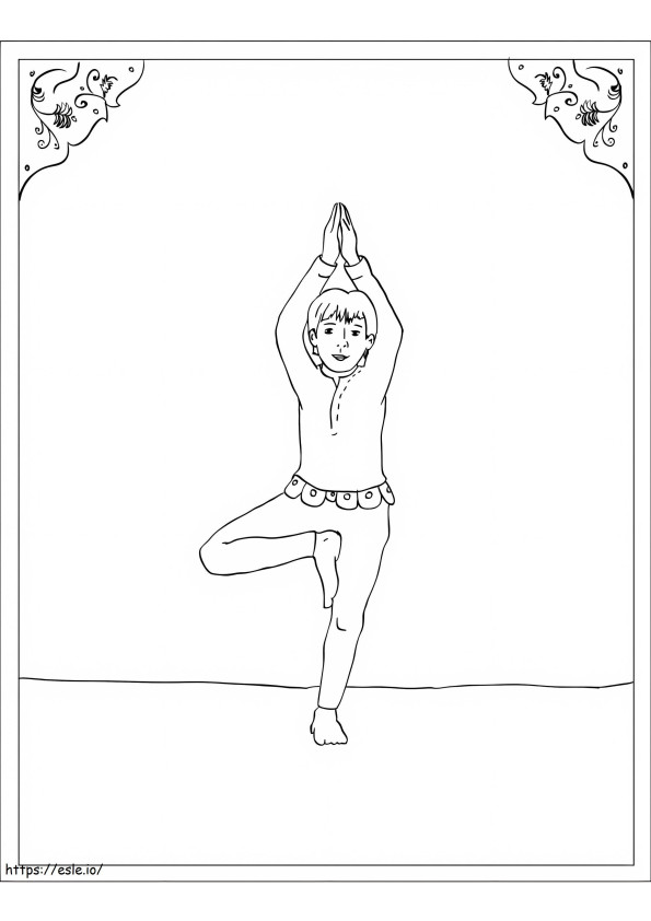 Free Printable Yoga coloring page