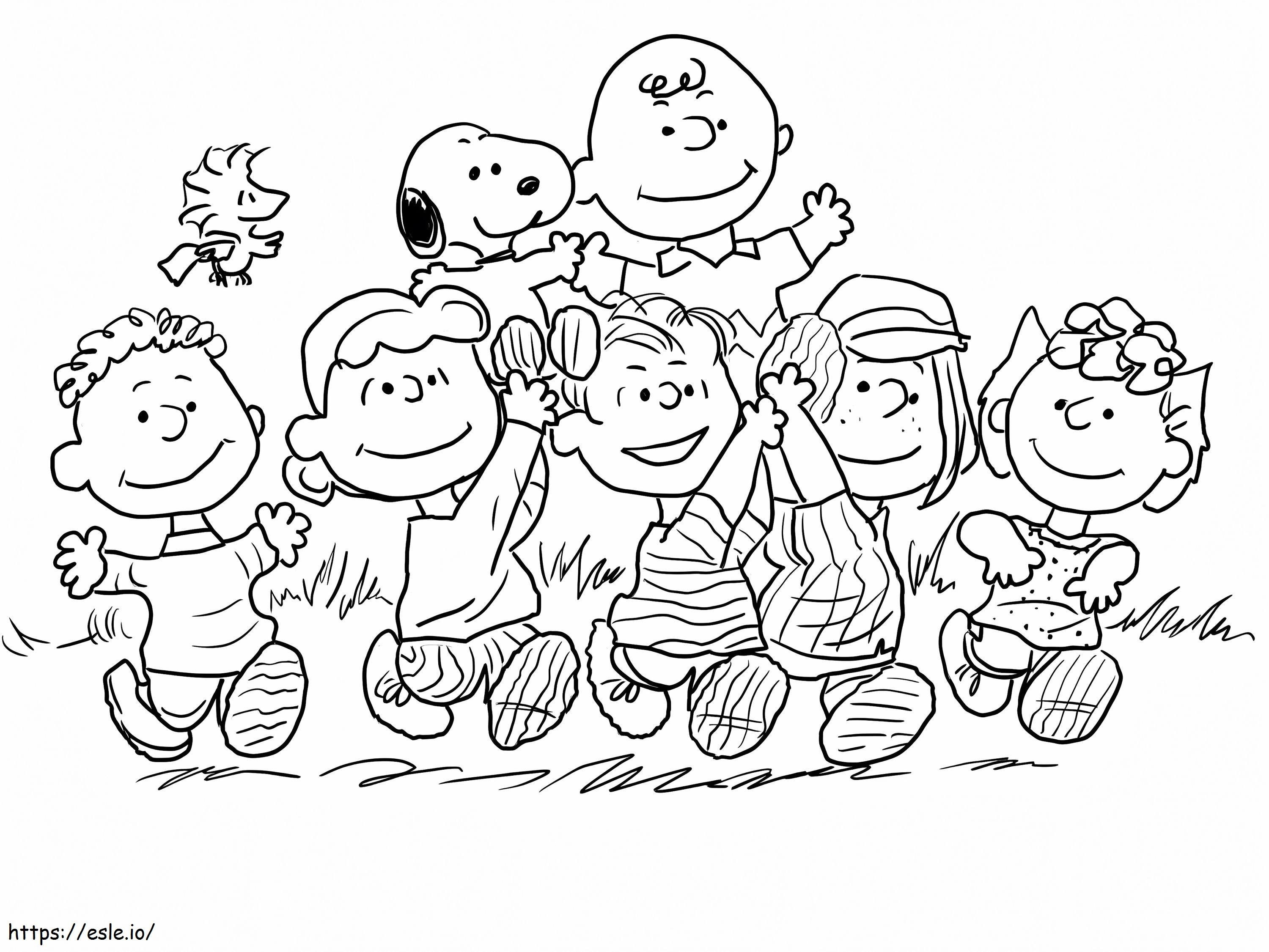 Peanuts Gang coloring page