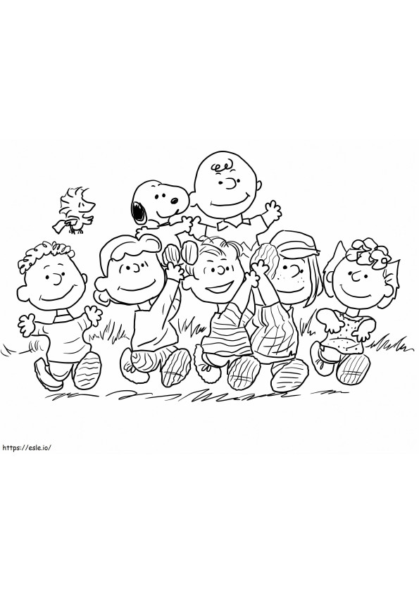 Peanuts Gang coloring page