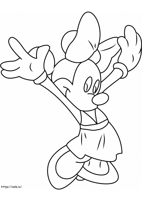 Coloriage Minnie Mouse 4 à imprimer dessin