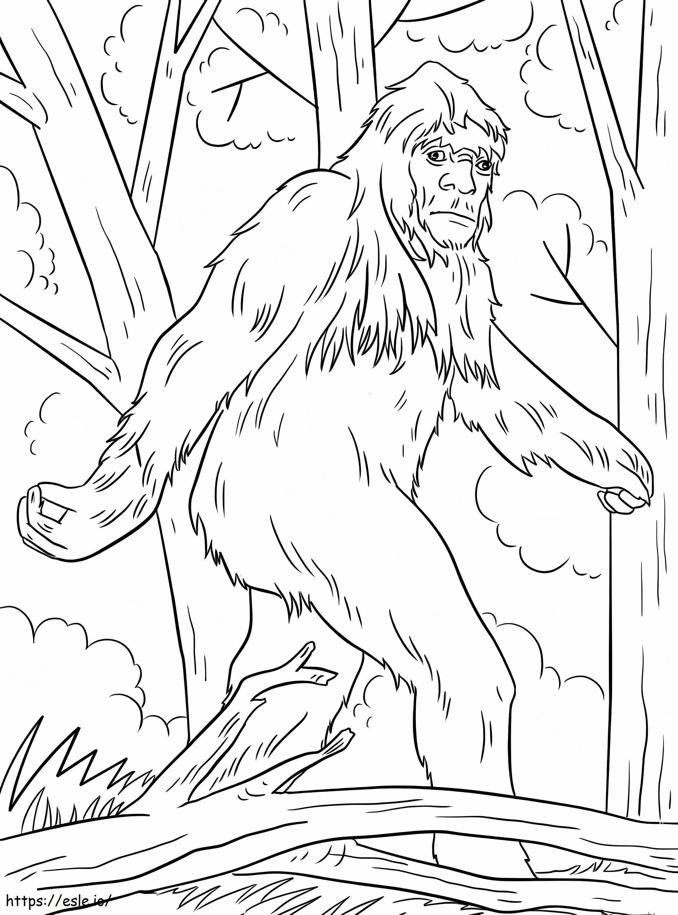 Bigfoot Misterioso 3 ausmalbilder