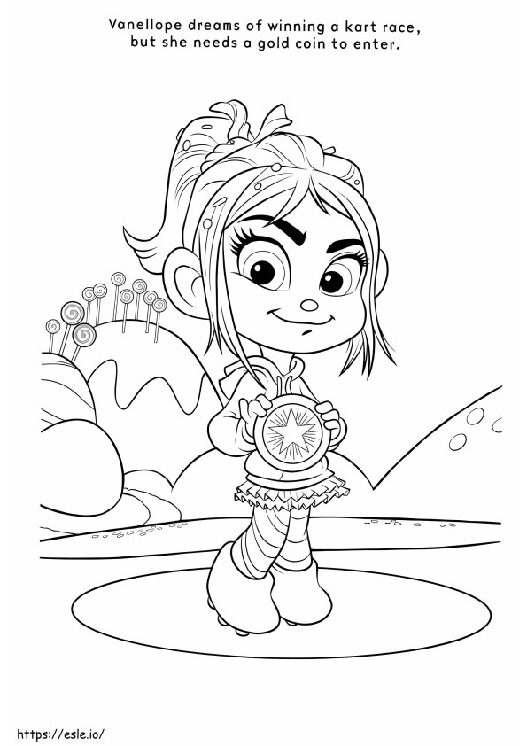 Vanellop And Gold Medal coloring page