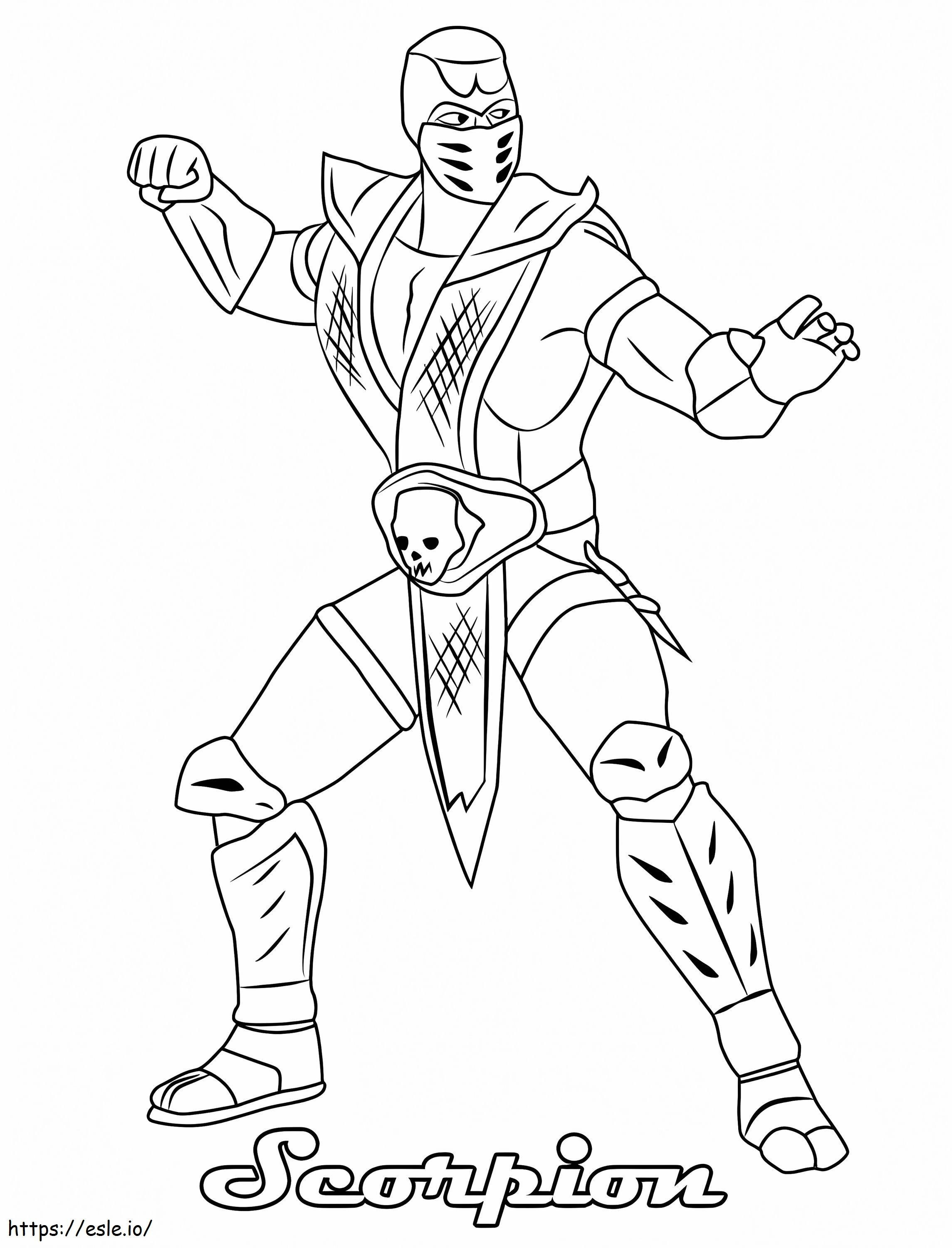 Scorpion From MK coloring page