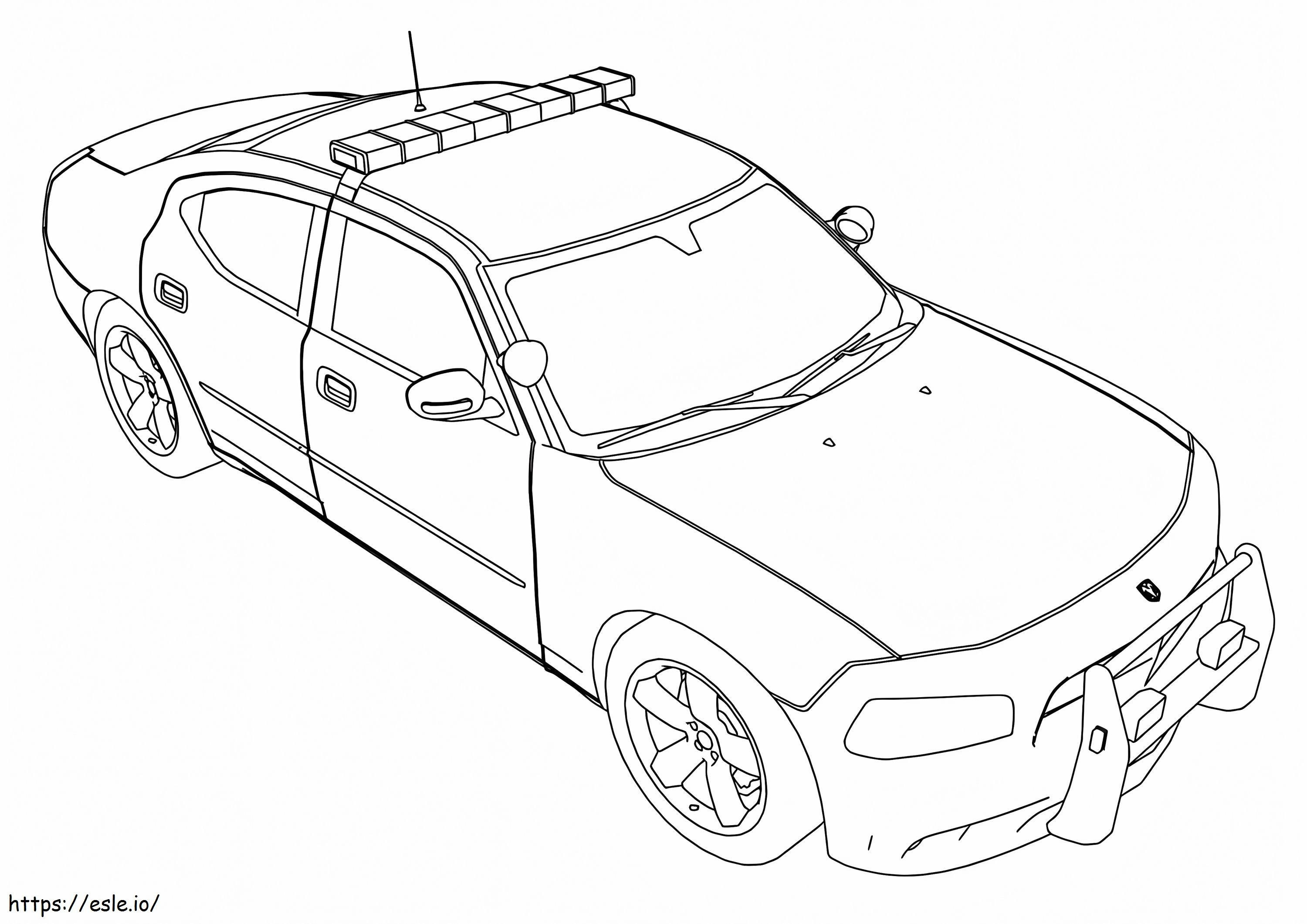 Police Car 3 coloring page