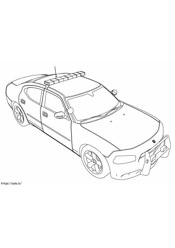 Police Car 3 coloring page