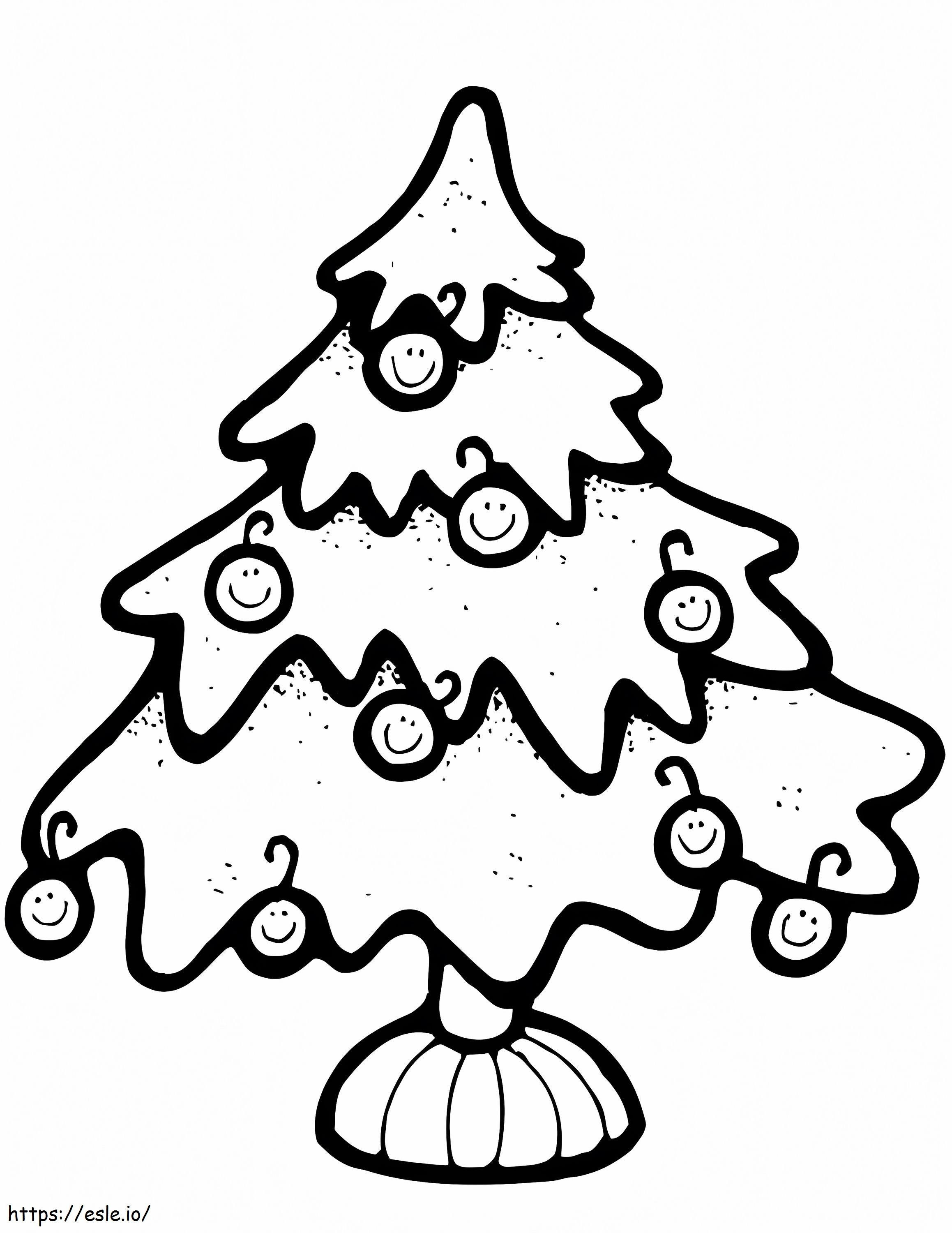 Charming Christmas Tree coloring page