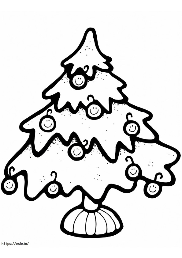 魅力的なクリスマスツリー ぬりえ - 塗り絵
