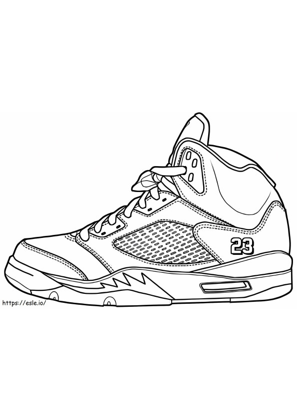 Air Jordan Shoe coloring page