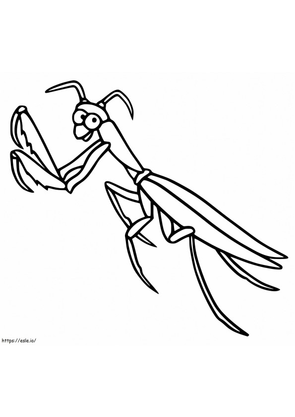 Praying Mantis Free Printable coloring page