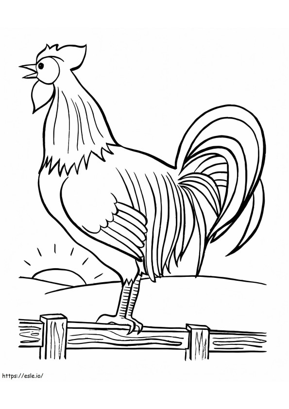 Rooster Neck coloring page