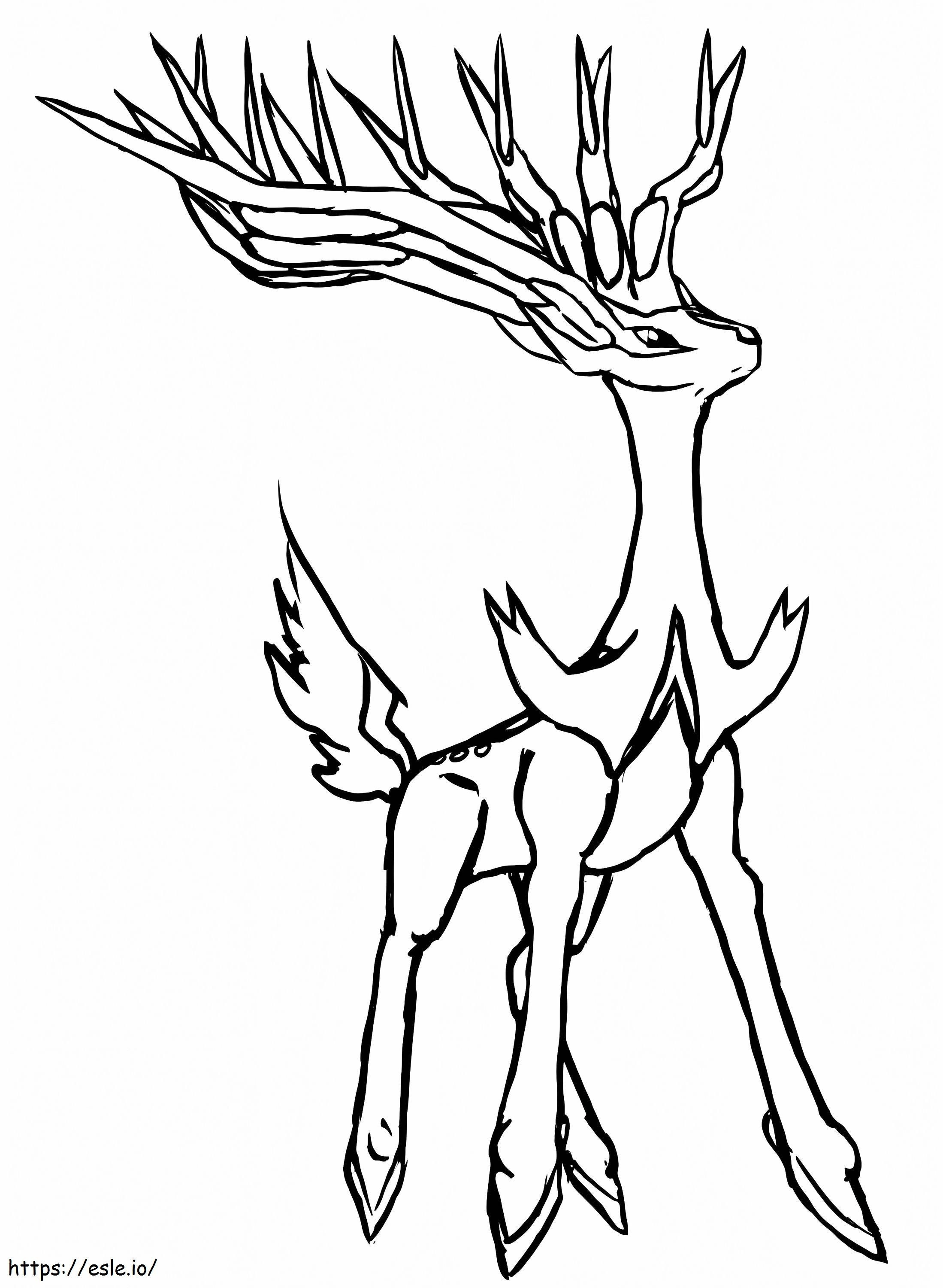 Xerneas Pokemon For Kid coloring page