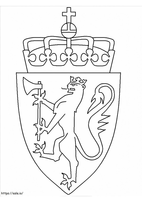 Norvégia címere kifestő
