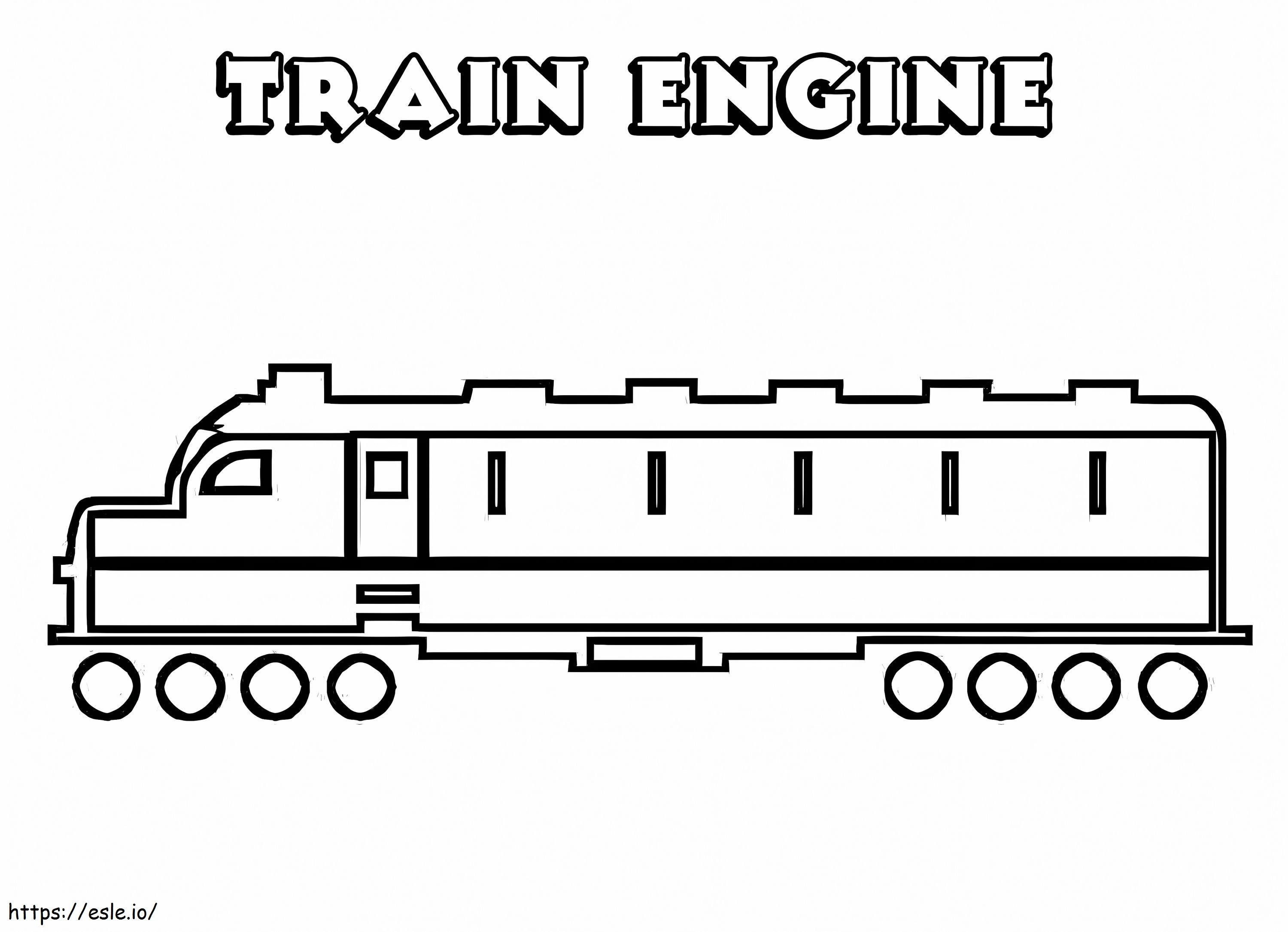 Motore del treno facile da colorare