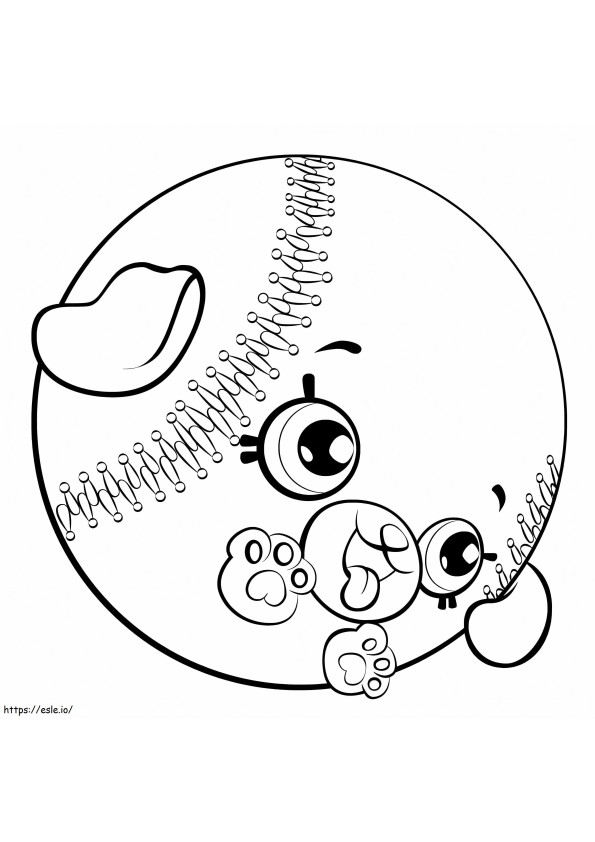 Beisbol Bessy Shopkin coloring page