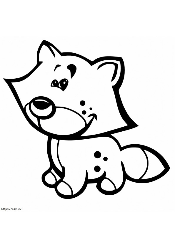 Funny Cute Fox coloring page