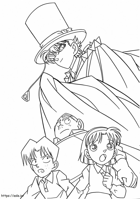 Detective Conan And My Team coloring page