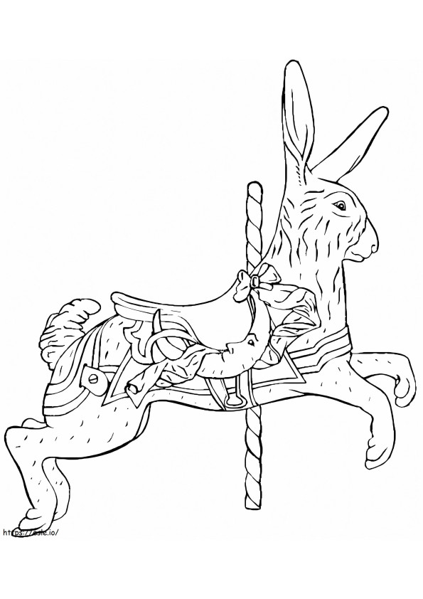 Rabbit Carousel coloring page