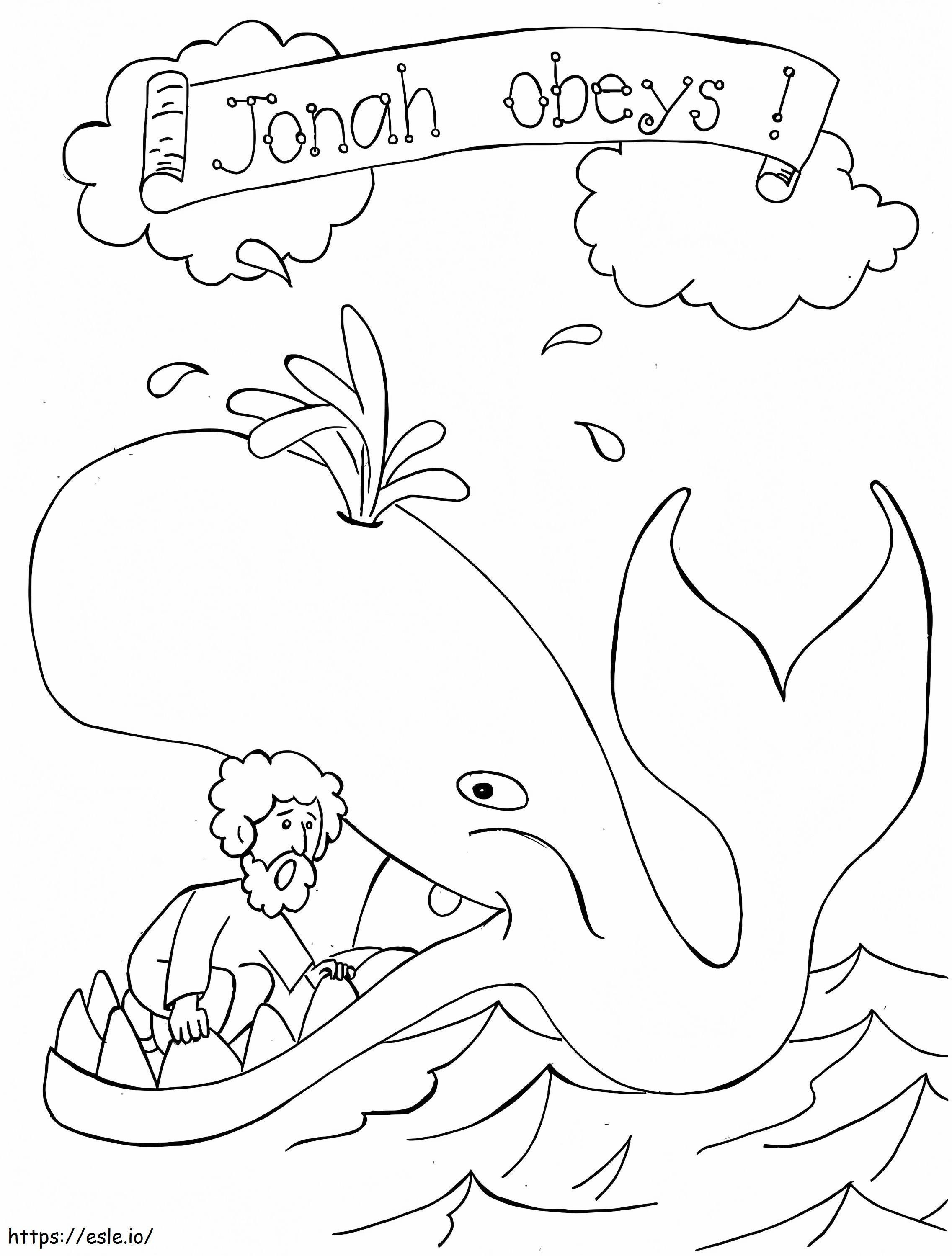 Jonás y la ballena 16 para colorear