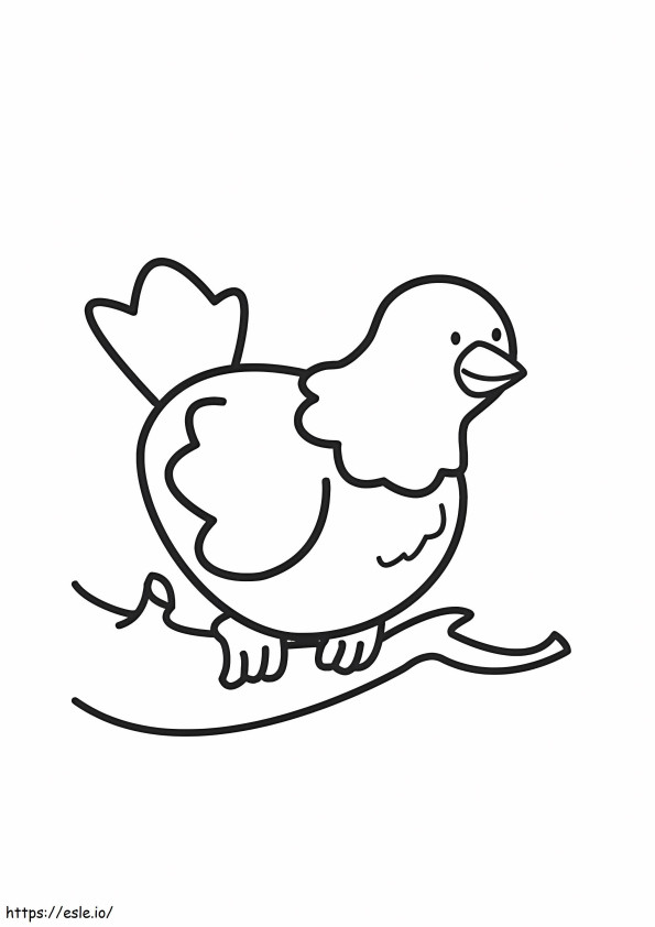 Coloriage Bébé Pigeon à imprimer dessin