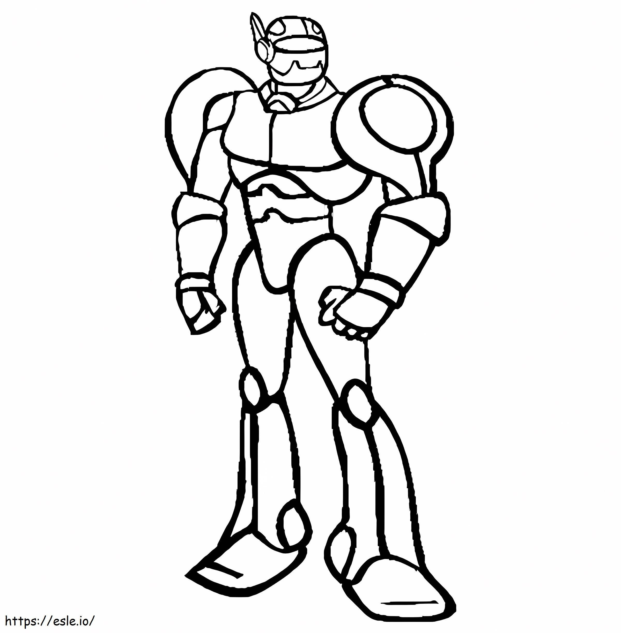 Basic Robot Guy coloring page