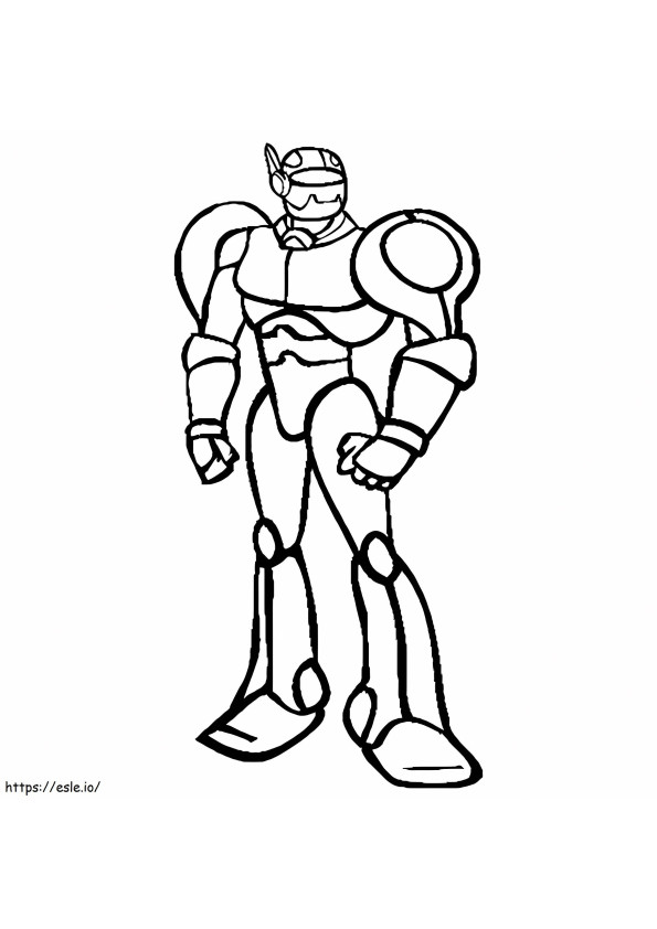 Basic Robot Guy coloring page