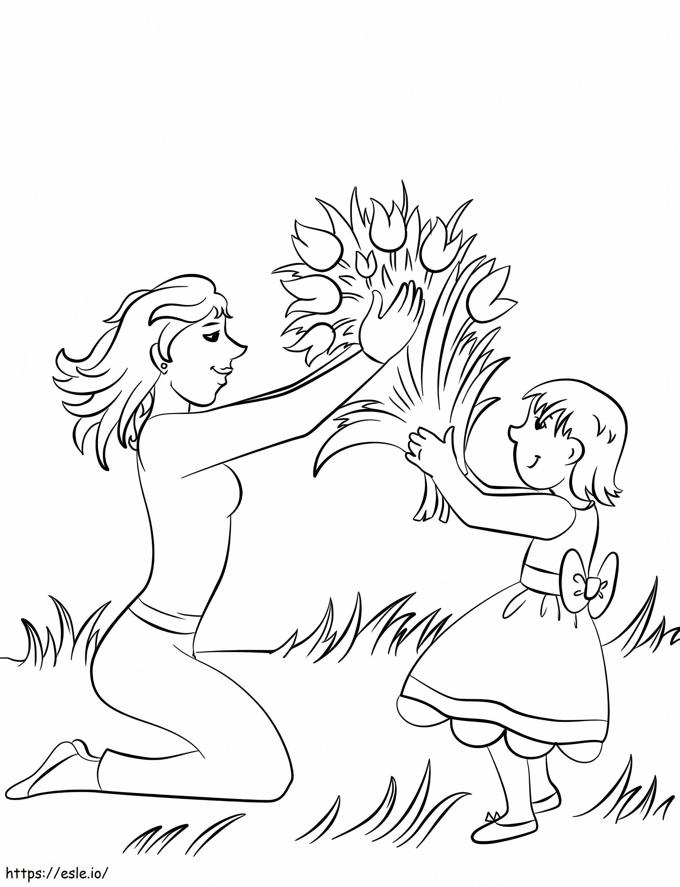 Flowers For Mom 7 coloring page