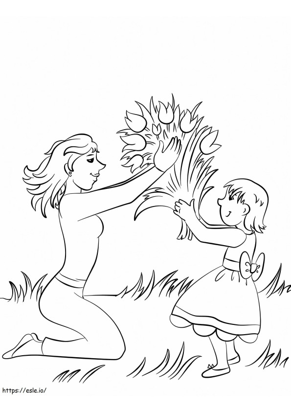 Flowers For Mom 7 coloring page