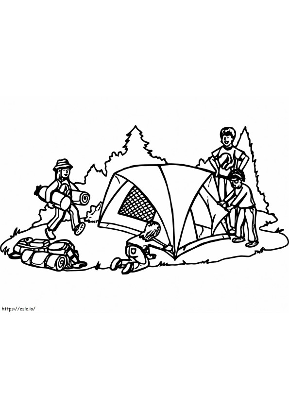 Camping 3 coloring page