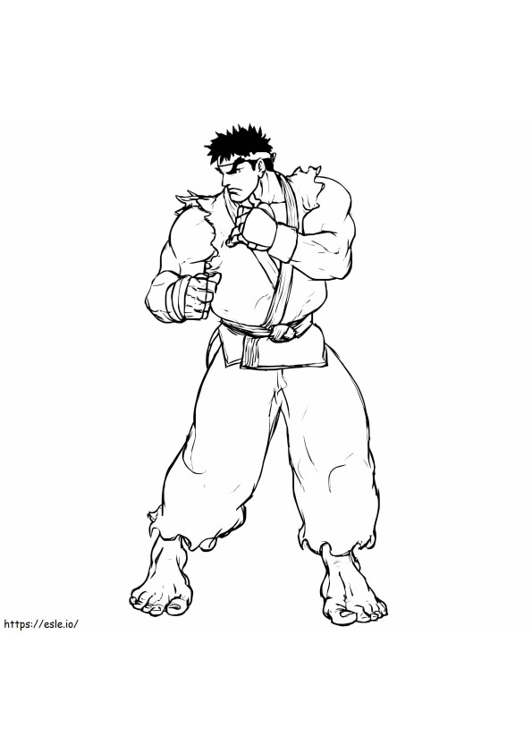 Ryu perfeito para colorir