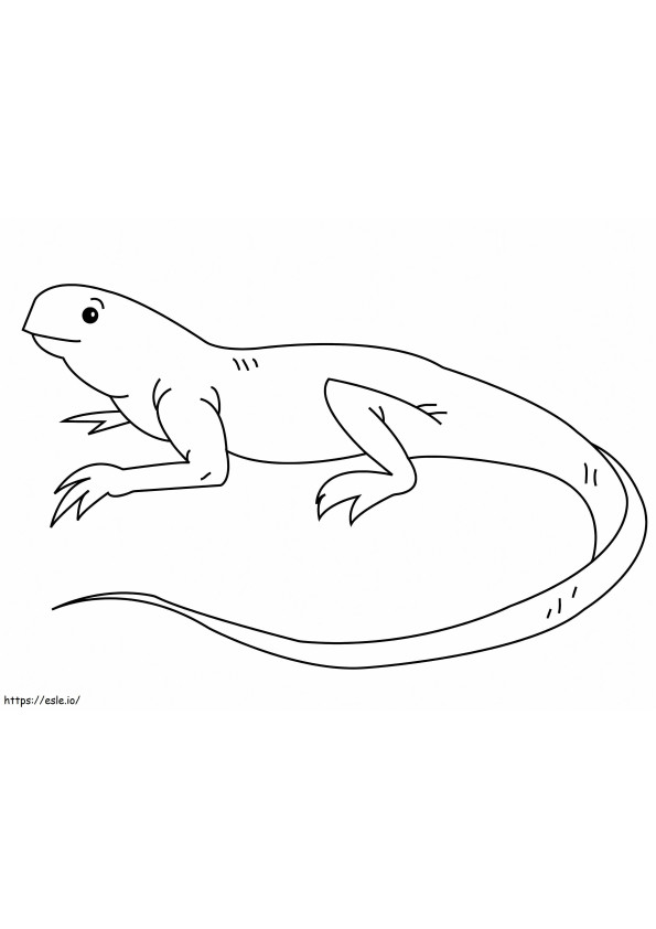 Coloriage Sourire Iguane à imprimer dessin